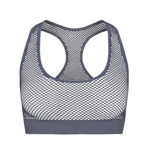 NWT SKIMS Perforated Seamless Racerback Scoop Bralette Steel Grey